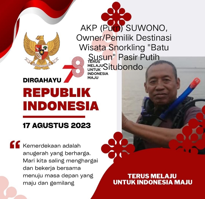 Iptu (Purn) SUWONO Mengucapkan Selamat HUT Kemerdekaan Republik Indonesia ke 78