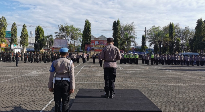 Apel Gelar Pasukan 0823 dan Polres Situbondo Untuk Pengamanan Demonstrasi Telah Dilaksanakan
