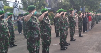 Apel Pasca Cuti Gelombang Kedua Prajurit TNI di Makodim 0823