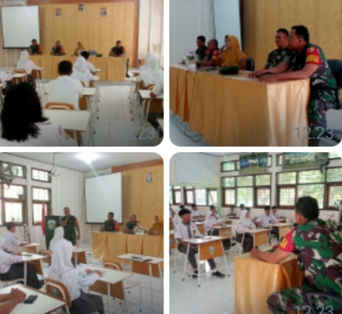Babinsa Berikan Materi Wawasan Kebangsaan Buat Murid SMA Negeri 1 Panarukan