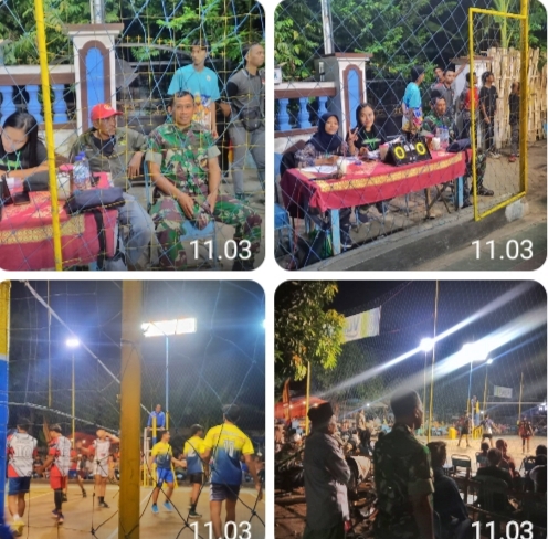Babinsa Koramil 0823/02 Panji Lakukan Pengamanan di Turnamen Volly Mizuno Cup II