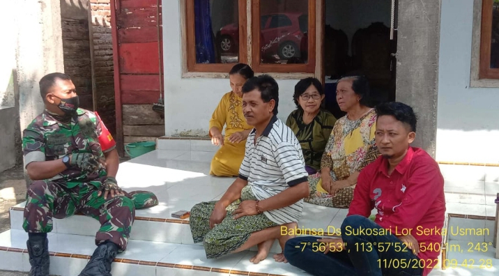 Babinsa Sukosari Bondowoso Lakukan Komsos, Hasilkan Kesepakatan Kerja Sama