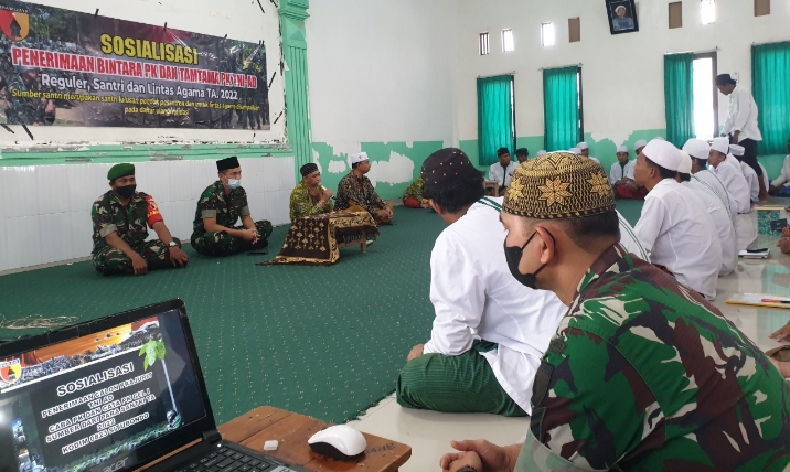 Kodim 0823 Gelar Sosialisasi Rekrutmen Prajurit TNI-AD bagi Para Santri dan Lintas Agama