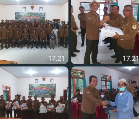 Lawatan Wakadivre Jatim Berikan Sembako Bagi Penyadap dan Motivasi Peningkatan Produksi Getah