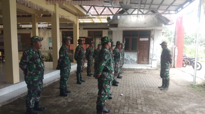 Cek Kesiapan, Satgas TMMD Ke-116 Kodim 0822 Bondowoso Lakukan Apel Pagi 