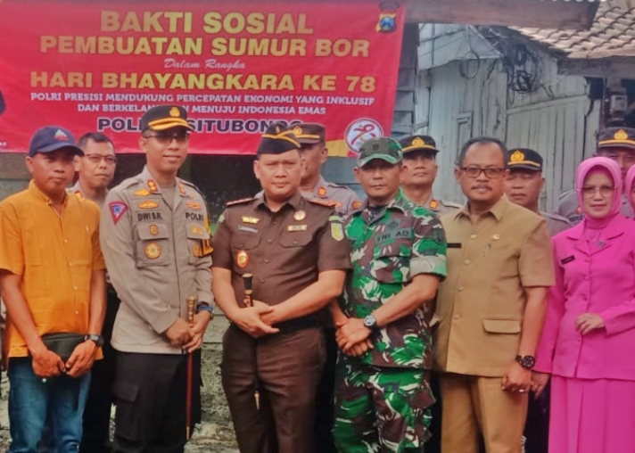 Dandim 0823 Situbondo dan Kapolres Gelar Seremonial Bakti Sosial Sumur Bor