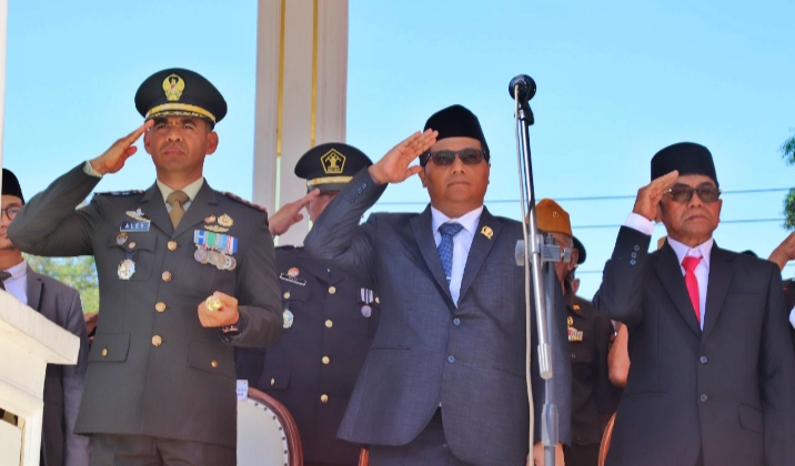 Dandim 0823 Situbondo Hadiri Upacara Bendera Meriahkan HUT ke-79 RI