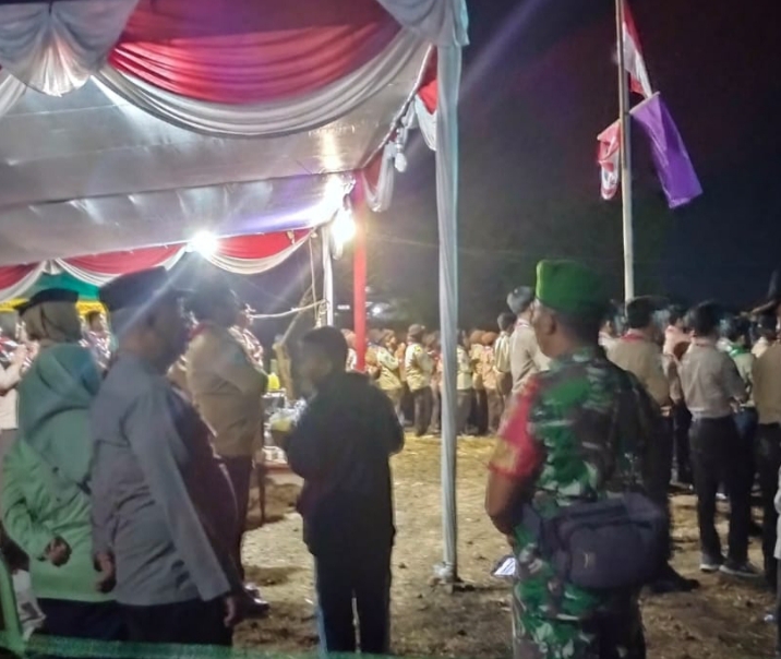 Danramil 0823/01 Kota Hadiri Pembukaan Kegiatan Raimuna Kwarcab Kabupaten Situbondo Tahun 2023