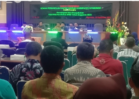 DPRD Situbondo Gelar Rapat Paripurna, Dengan Agenda Penandatanganan Persetujuan Nota KUA-PPAS