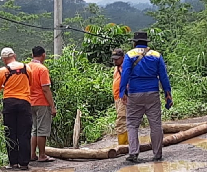 Diguyur Hujan Deras, Akses Jalan Desa di Kayumas Longsor