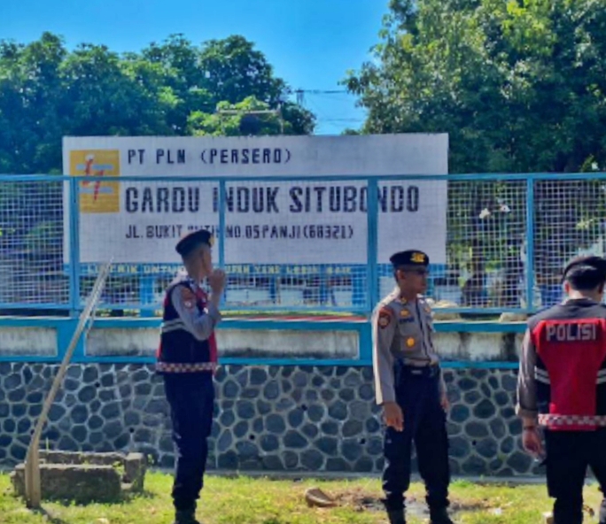 Polres Situbondo Gelar Patroli Obyek Vital Gardu Induk PLN