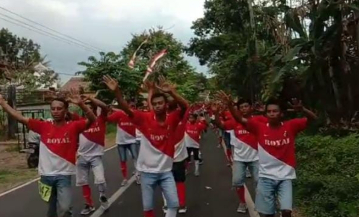 Gerak Jalan Suren di Kecamatan Ledokombo Penuh Semangat