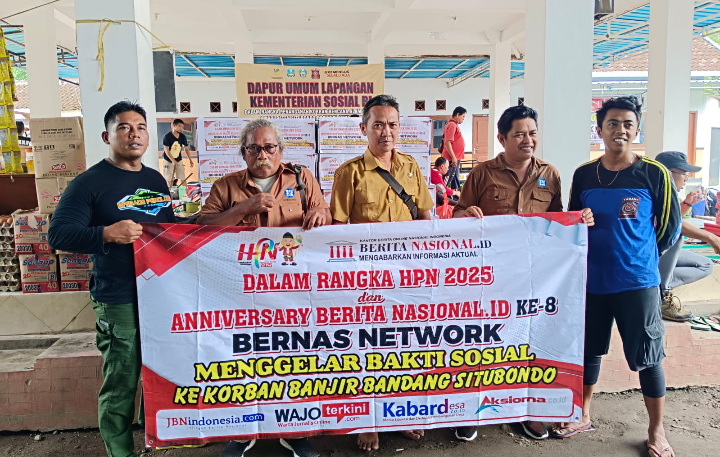Hari Pers Nasional 2025, Wartawan Gelar Bakti Sosial di Lokasi Banjir Bandang Situbondo