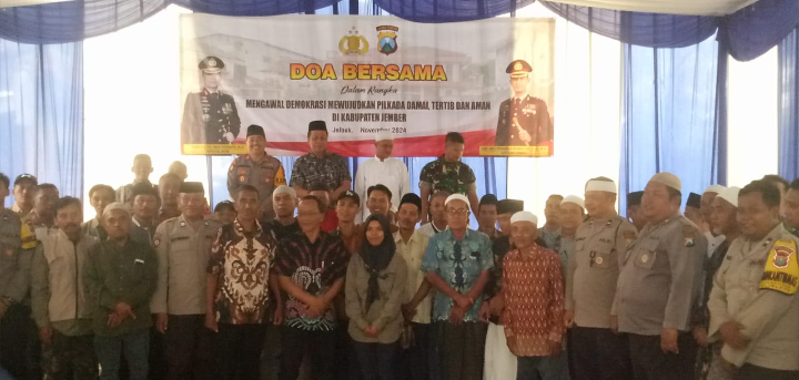 Iptu Brisan Pimpin Doa Bersama Mengawal Demokrasi Wujudkan Pilkada Damai Tertib dan Aman