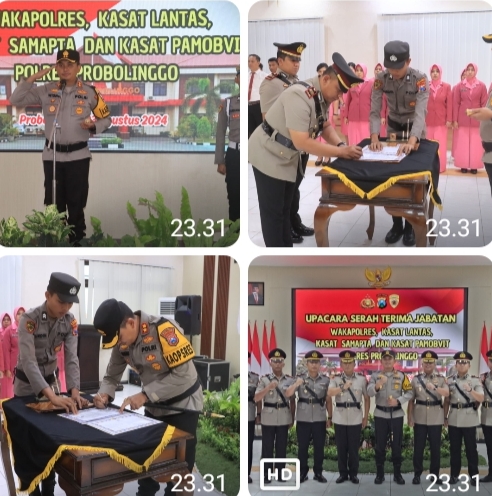 Kapolres Probolinggo Pimpin Sertijab Wakapolres dan Tiga Pejabat Utama
