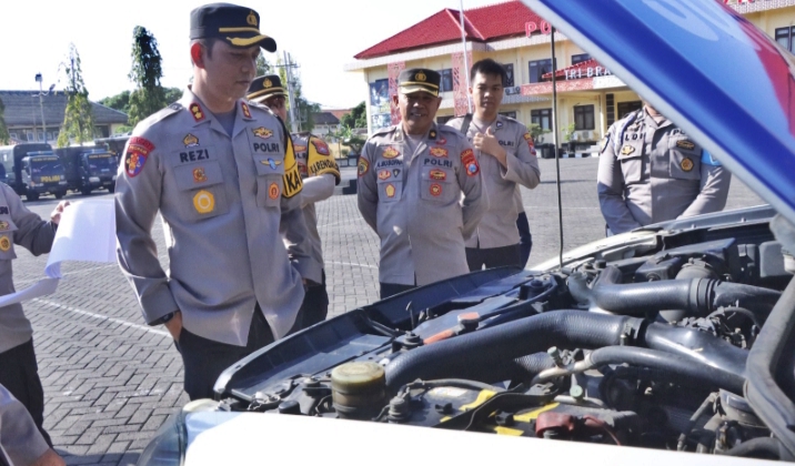 Kapolres Situbondo Cek Kesiapan Kendaraan Dinas