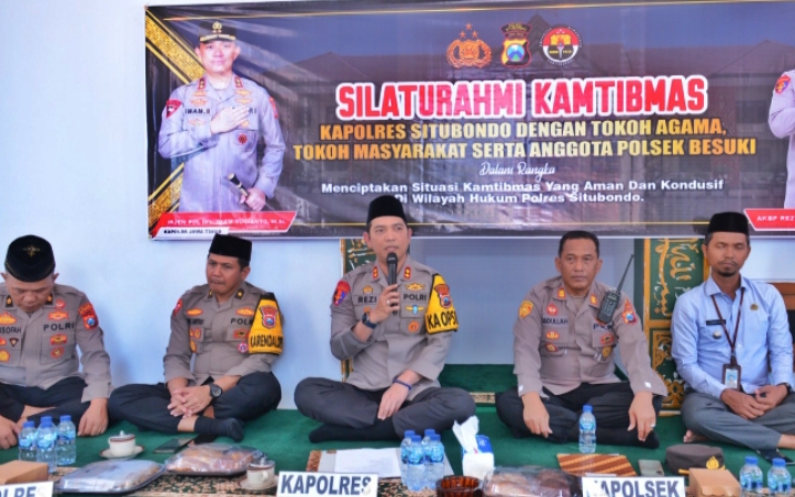 Kapolres Situbondo Silaturahmi Kamtibmas Bersama Sejumlah Tokoh di  Besuki