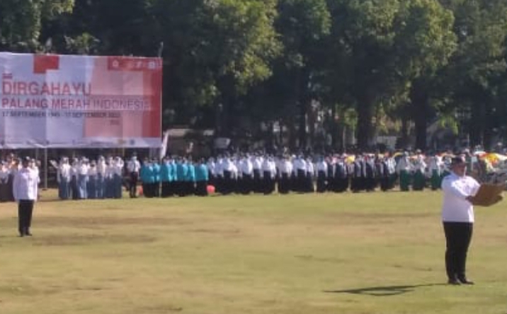 Kasdim 0823 Beserta Anggota Ikuti Upacara Peringatan HUT PMI ke-77 di Situbondo
