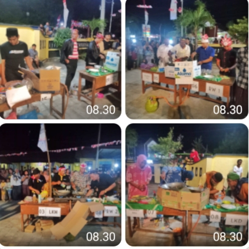 Meriah! Lomba Masak Nasi Goreng di Asembagus, Kraksaan, Kepala Desa Turut Ambil Bagian