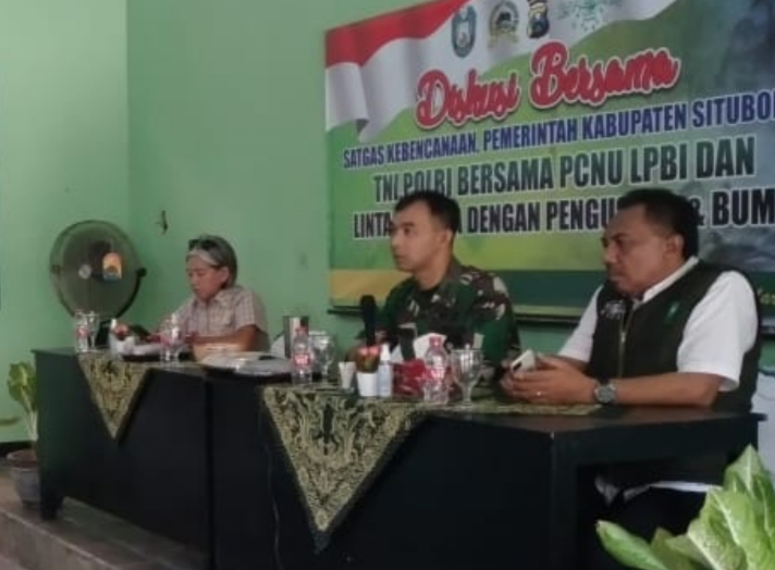 Diskusi Bersama Satgas Kebencanaan di Makodim 0823, Ketua PCNU LPBI Turut Peduli Kemanusiaan