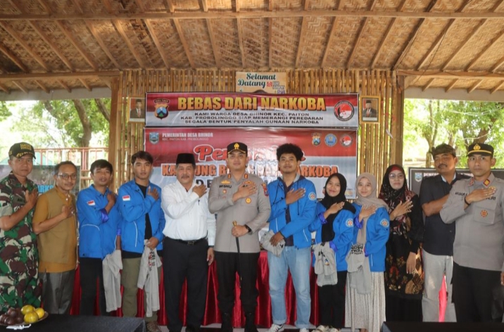 Komitmen Berantas Narkoba, Desa Binor Probolingo Diresmikan Sebagai Kampung Bebas Dari Narkoba