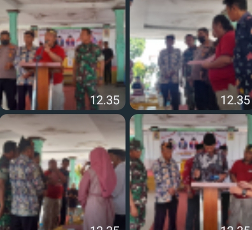 Koramil Mlandingan Pantau dan Saksikan Deklarasi Damai Penyampaian Visi Misi Cakades 2022
