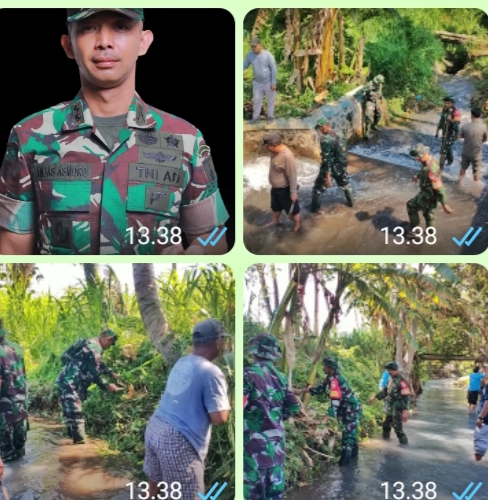 Danramil & Anggota Beserta Masyarakat Jangkar Lakukan Giat Budaya Gotong-royong TMMA Bersama Petani