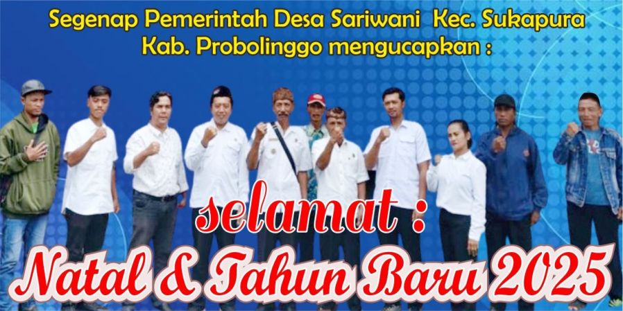 Kepala Desa Sariwani Mengucapkan Selamat Hari Raya Natal 2024 dan Tahun Baru 2025