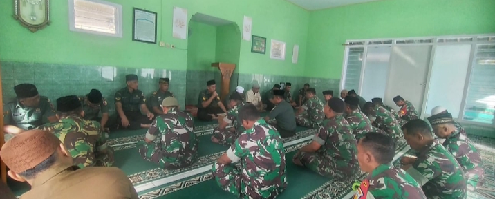 Peringati Hari Juang TNI AD, Para Anggota Kodim 0823 Doa Bersama di Mesjid Al-Ikhlas