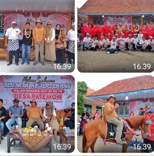 Pemdes Petemon Kecamatan Krejengan Probolinggo Gelar Karnaval HUT Kemerdekaan RI ke 79