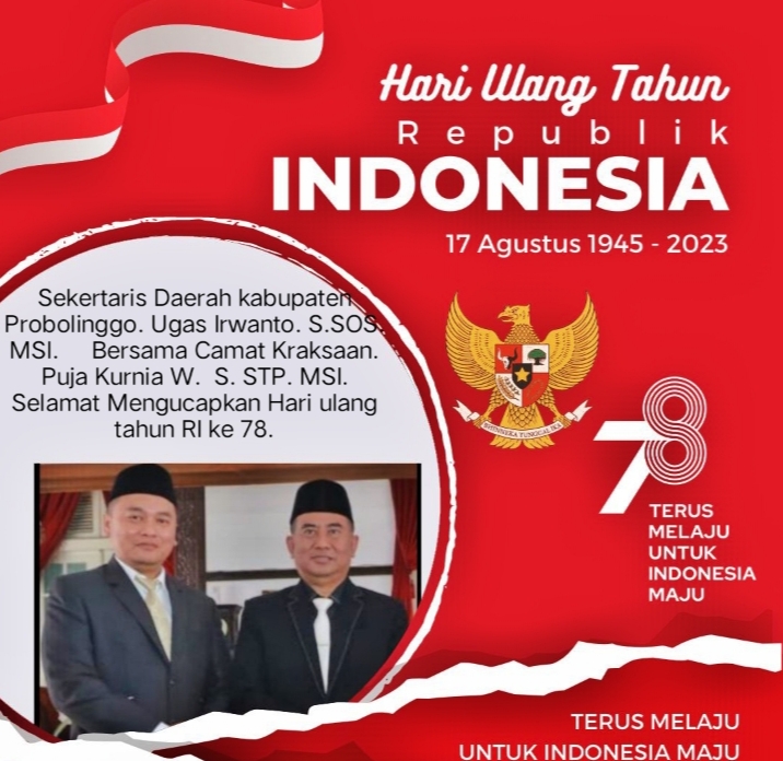 Pemkab Probolinggo Ucapkan Hari Ulang Tahun Kemerdekaan Republik Indonesia yang ke 78