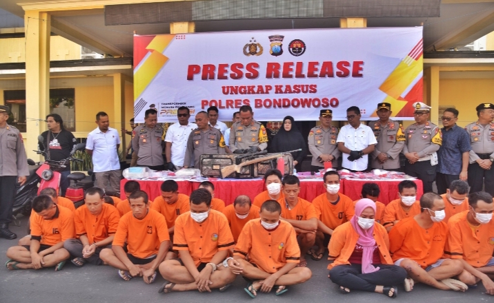 Polres Bondowoso Ungkap Kasus Selama Ops Sikat Semeru 2024