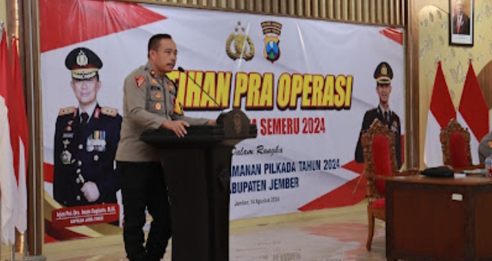 Polres Jember Gelar Latihan Pra Operasional Mantap Praja Semeru 2024