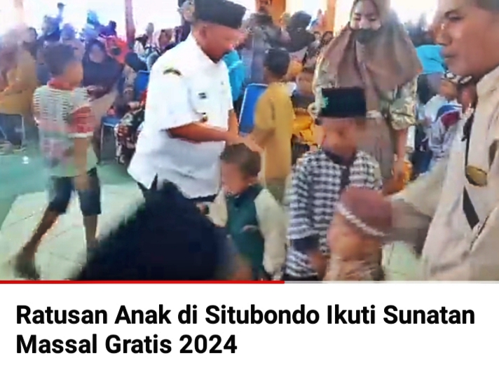 HUT RI ke 79 dan Harjakasi, Ratusan Anak di Situbondo Ikuti Sunatan Massal Gratis di Pendopo