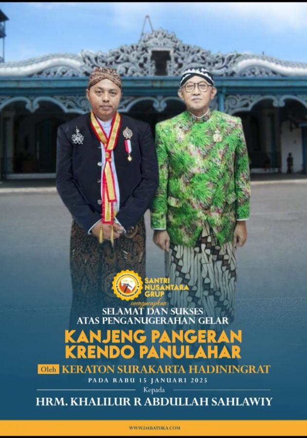CEO Balad Grup Resmi Terima Gelar KP Krendo Panulahar Dari Keraton Surakarta Hadiningrat