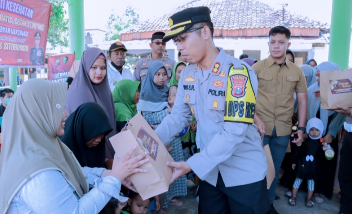 Sepuluh Anak dan Balita Ditemukan Menderita Gagal Tumbuh, Kapolres Situbondo Peduli Beri Bantuan