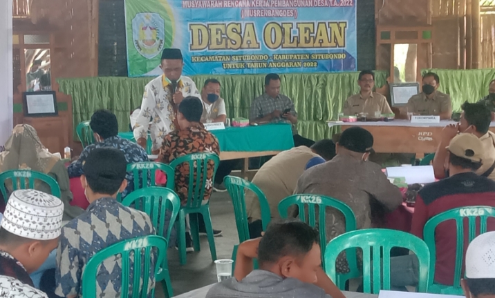 Musren Kerja Pembangunan Desa Olean, Tahun 2022 Jadi Desa Unggulan dan Digital