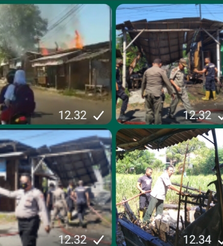 Diduga karena Arus Pendek Listrik, Tempat Potong Rambut di Situbondo Terbakar