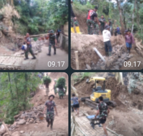 TMMD ke 114 Merintis Jalan di Desa Campoan