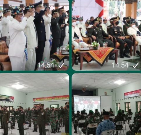 Kodim 0823 dan Pemkab Situbondo Ikuti Upacara Peringati Hari Lahir Pancasila Secara Vidcon