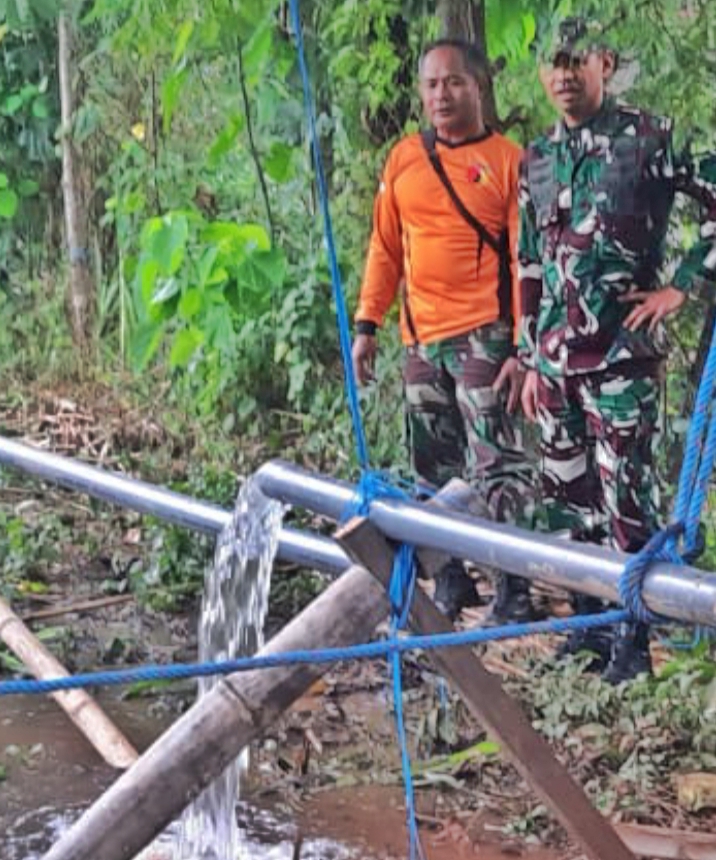 Usaha Keras Satgas Akhirnya Sumur Bor Sudah Mengalir
