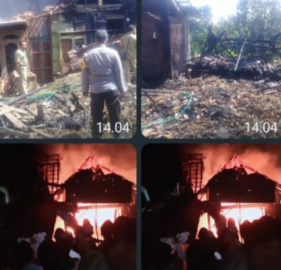 Kebakaran Dapur Rumah Warga Desa Cemara, Tiga Hewan Ternak Kambing Ikut Terpanggang